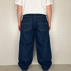 Southpole Black Gothic Baggy Jean 30x29 Blue Tab Wide Leg Streetwear Skater Y2K‎